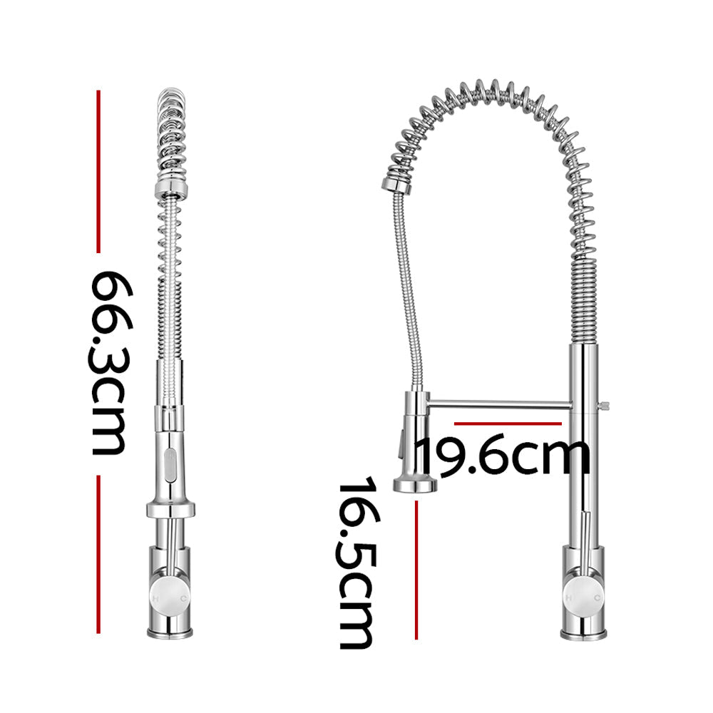 Cefito Kitchen Mixer Tap Pull Down 2 Modes Sink Faucet Basin Laundry Chrome - SportZone.co.nz