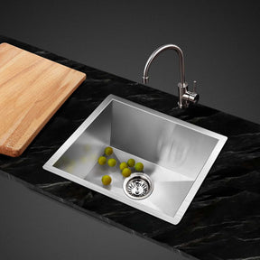 Cefito Kitchen Sink 36X36CM Stainless Steel Nano Basin Single Bowl Silver - SportZone.co.nz