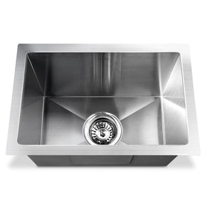 Cefito Kitchen Sink 45X30CM Stainless Steel Basin Single Bowl Silver - SportZone.co.nz