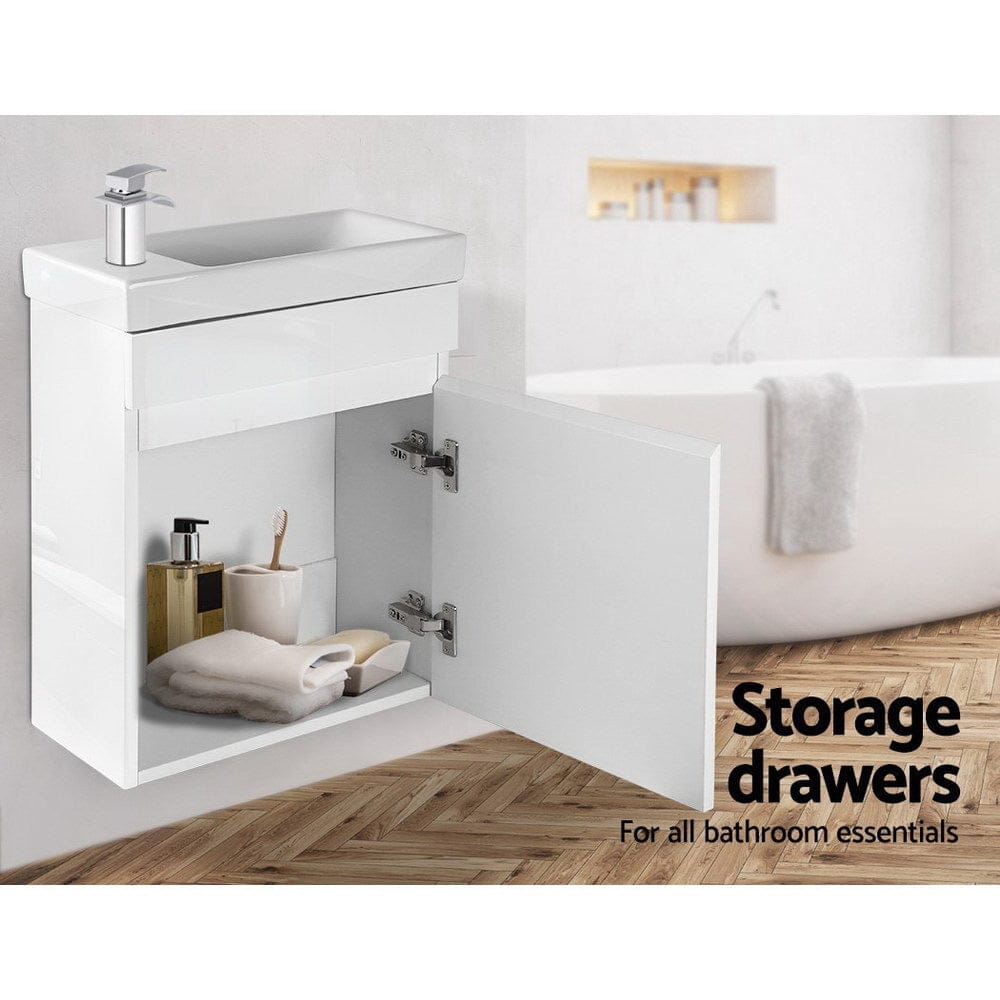 Cefito Vanity Unit 400mm with Basin White - SportZone.co.nz