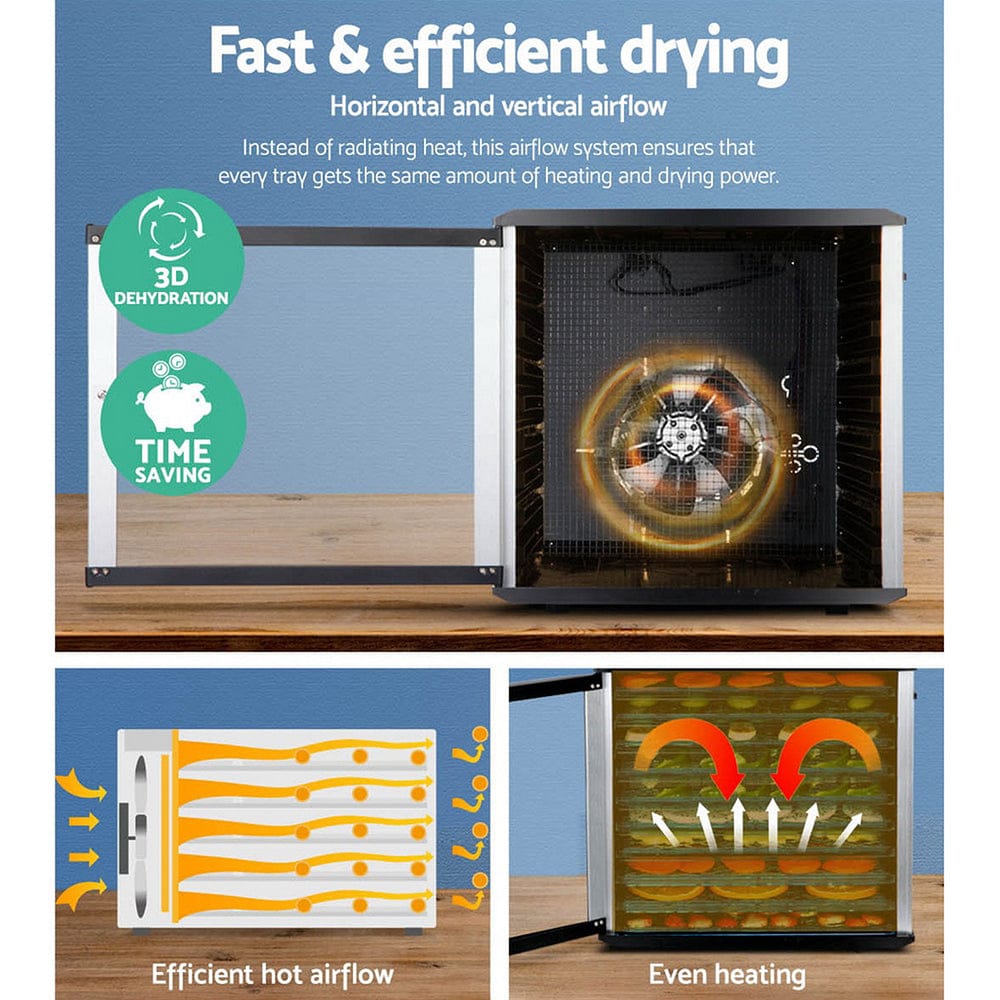 Devanti 10 Trays Food Dehydrator - SportZone.co.nz