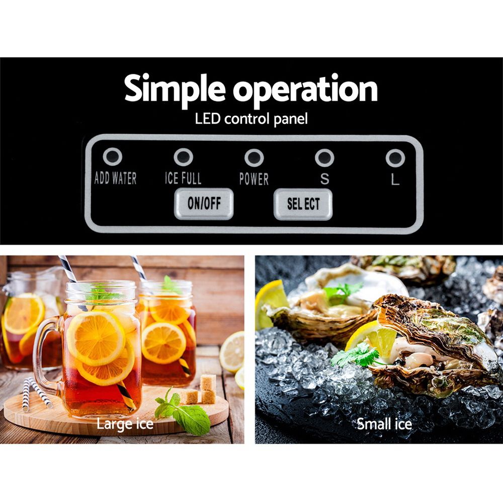 Devanti 12kg Ice Maker Machine Black - SportZone.co.nz
