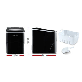Devanti 12kg Ice Maker Machine Black - SportZone.co.nz