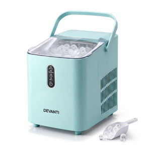 Devanti 12KG Ice Maker Machine Bullet Ice Cube Portable Green - SportZone.co.nz