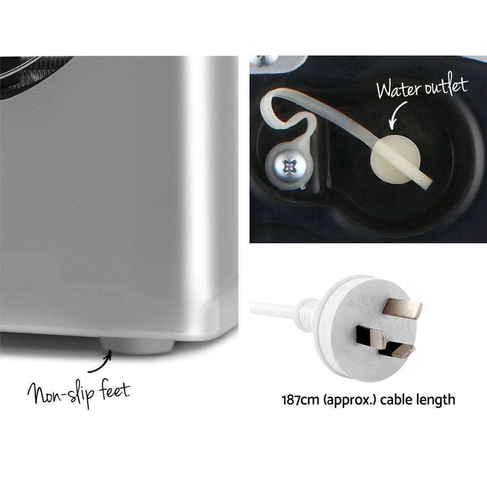 Devanti 12kg Ice Maker Machine Silver - SportZone.co.nz