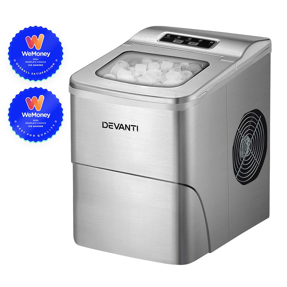 Devanti 12kg Ice Maker Machine Silver - SportZone.co.nz