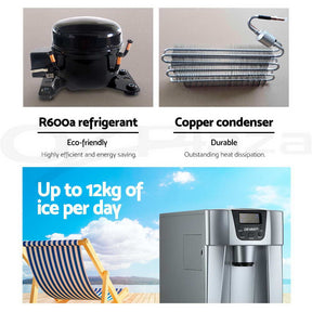 Devanti 12kg Ice Maker Machine with Water Dispenser - SportZone.co.nz