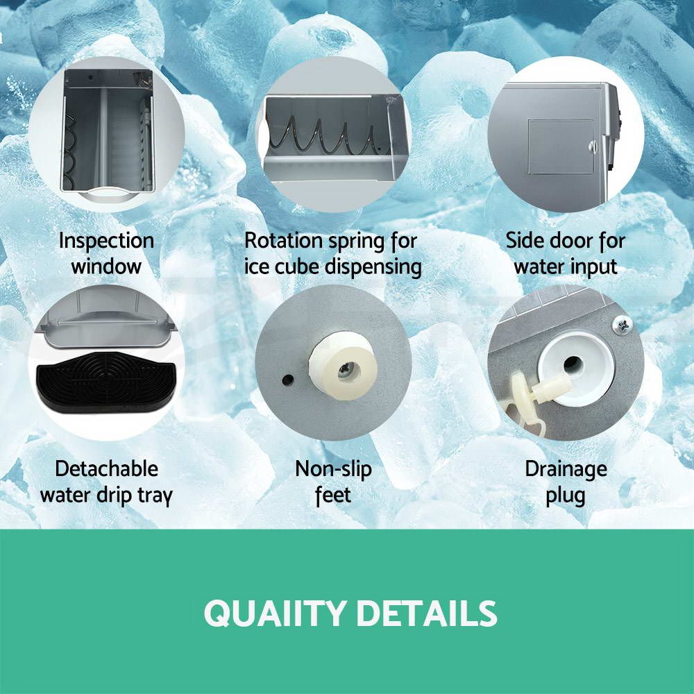 Devanti 12kg Ice Maker Machine with Water Dispenser - SportZone.co.nz