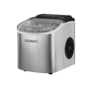 Devanti 12kg Ice Maker Machine w/Self Cleaning Silver - SportZone.co.nz