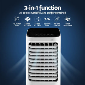 Devanti 12L Evaporative Air Cooler Conditioner - SportZone.co.nz