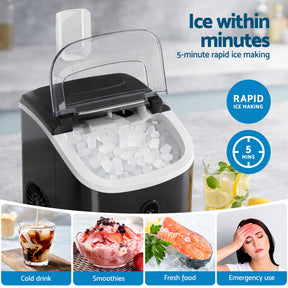 Devanti 15kg Nugget Ice Maker Machine - SportZone.co.nz