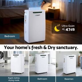 Devanti 16L Dehumidifier Portable Air Dryer Moisture Absorber 5.5L Water Tank Home - SportZone.co.nz