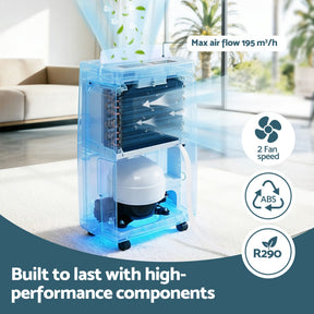 Devanti 16L Dehumidifier Portable Air Dryer Moisture Absorber 5.5L Water Tank Home - SportZone.co.nz