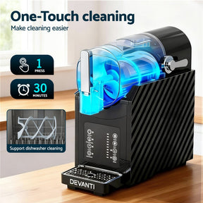 Devanti 1.8L Slushie Machine Maker Frozen Smoothies Milkshakes Black - SportZone.co.nz