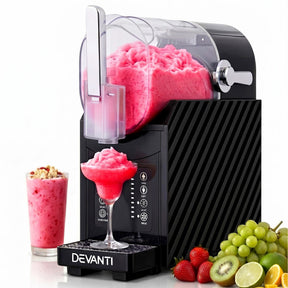 Devanti 1.8L Slushie Machine Maker Frozen Smoothies Milkshakes Black - SportZone.co.nz