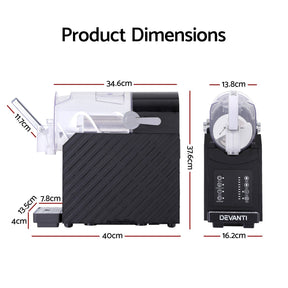 Devanti 1.8L Slushie Machine Maker Frozen Smoothies Milkshakes Black - SportZone.co.nz