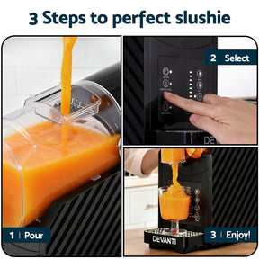 Devanti 1.8L Slushie Machine Maker Frozen Smoothies Milkshakes Black - SportZone.co.nz