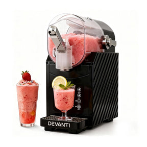 Devanti 1.8L Slushie Machine Maker Frozen Smoothies Milkshakes Black - SportZone.co.nz