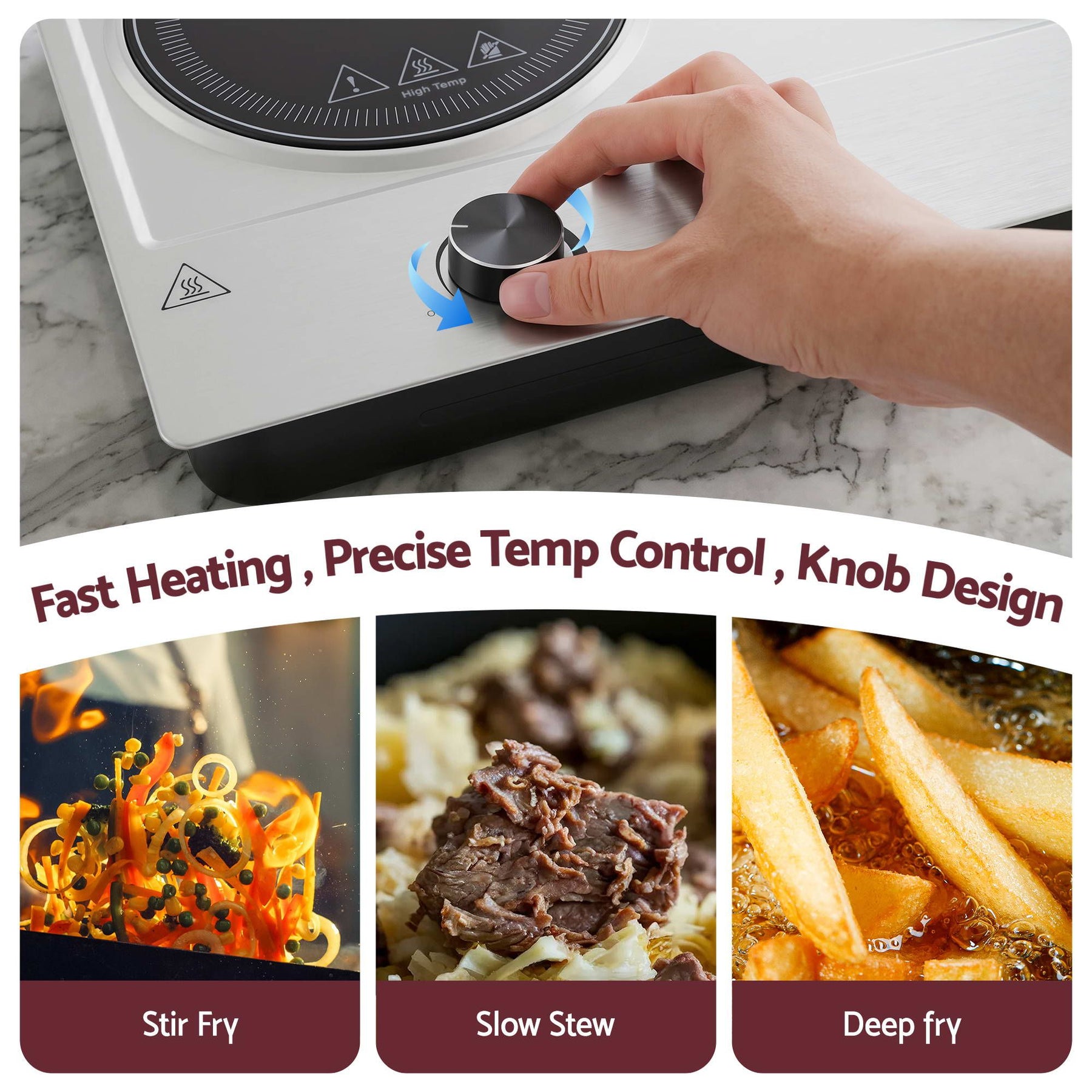 Devanti 2 Hobs Ceramic Cooktop Electric Hot Plate Infrared Knob Control 2400W - SportZone.co.nz