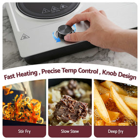 Devanti 2 Hobs Ceramic Cooktop Electric Hot Plate Infrared Knob Control 2400W - SportZone.co.nz
