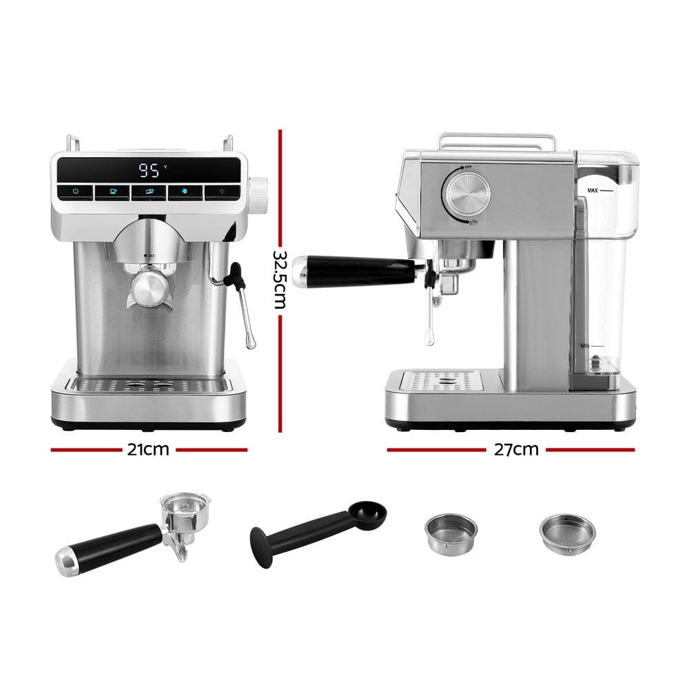 Devanti 20 Bar Coffee Machine Espresso Cafe Maker - SportZone.co.nz