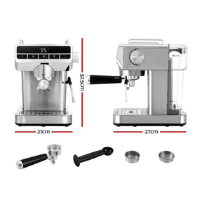 Devanti 20 Bar Coffee Machine Espresso Cafe Maker - SportZone.co.nz