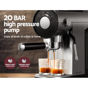 Devanti 20 - Bar Espresso Cafe Maker - Crafted for Barista - Quality Coffee - SportZone.co.nz