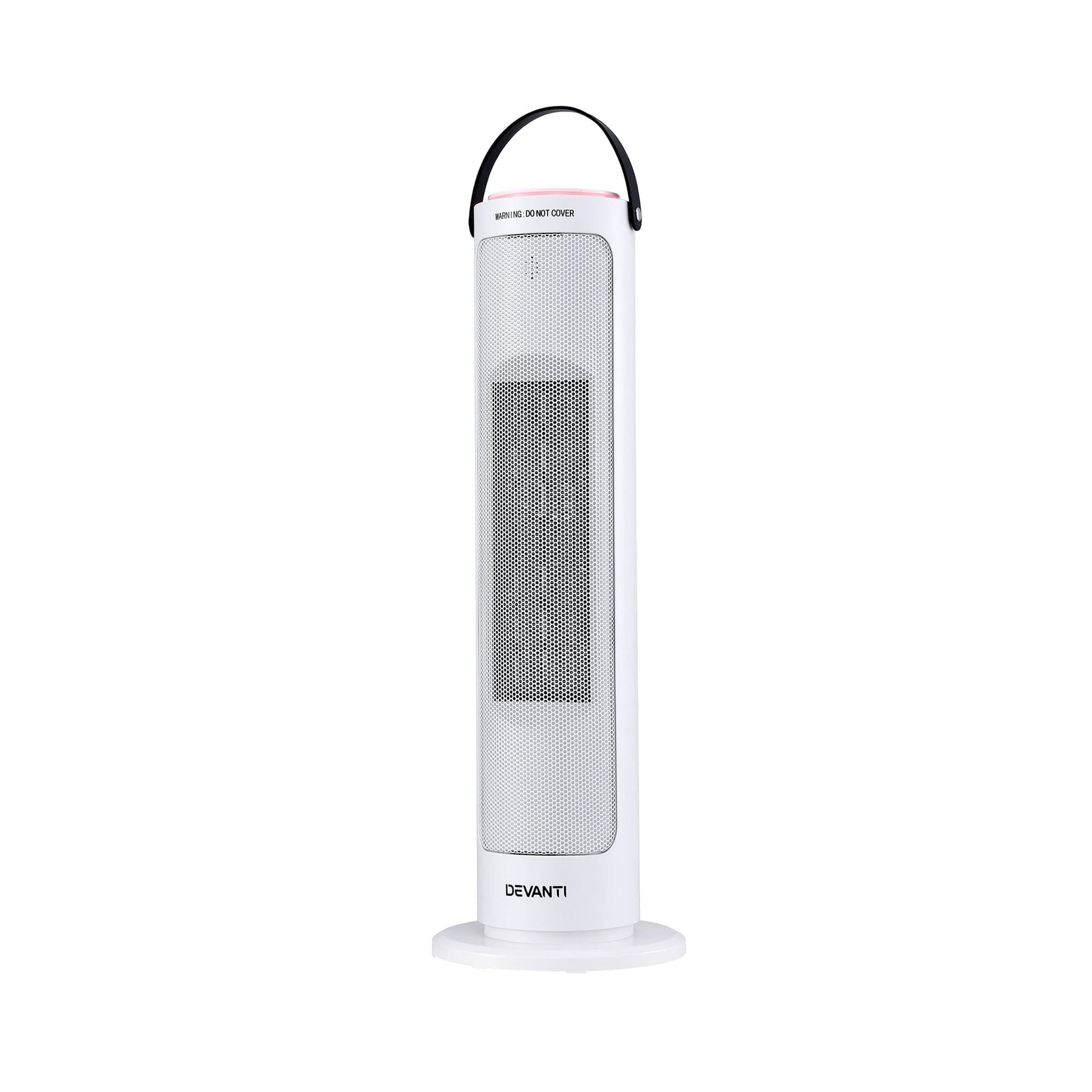 Devanti 2000W Ceramic Tower Heater Space Heaters Oscillating Indoor White - SportZone.co.nz