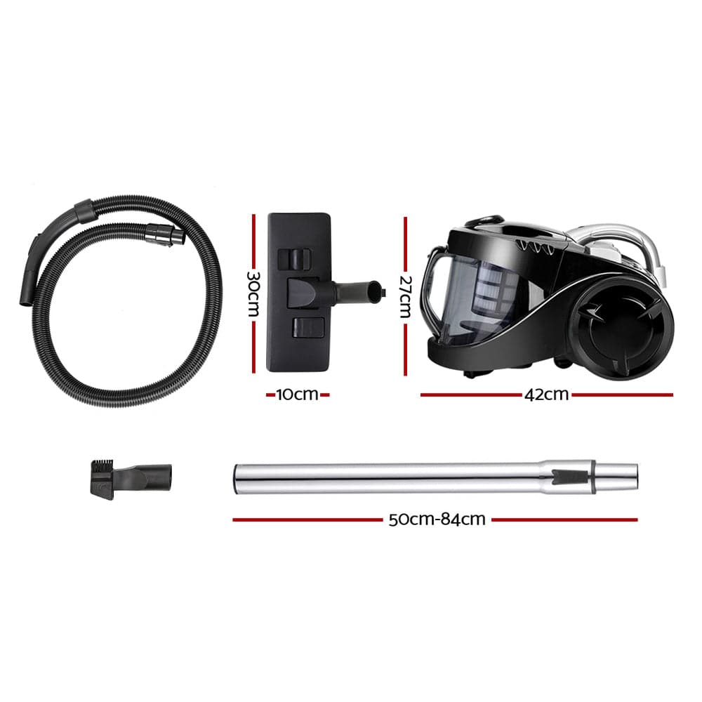 Devanti 2200W Bagless Vacuum Cleaner Black - SportZone.co.nz