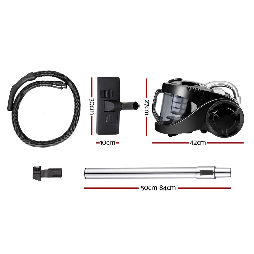 Devanti 2200W Bagless Vacuum Cleaner Black - SportZone.co.nz