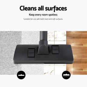 Devanti 2200W Bagless Vacuum Cleaner Black - SportZone.co.nz
