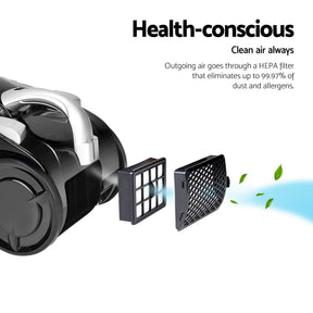 Devanti 2200W Bagless Vacuum Cleaner Black - SportZone.co.nz