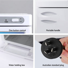 Devanti 23L Towel Warmer UV Sterilizer Heater Cabinet Beauty SPA Salon White - SportZone.co.nz