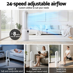 Devanti 2in1 Bladeless Fan Air Purification W/ Remote 88cm - SportZone.co.nz