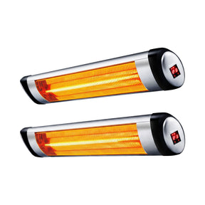 Devanti 2PCS Electric Radiant Strip Heater Indoor Outdoor Patio Remote Control 1500W - SportZone.co.nz