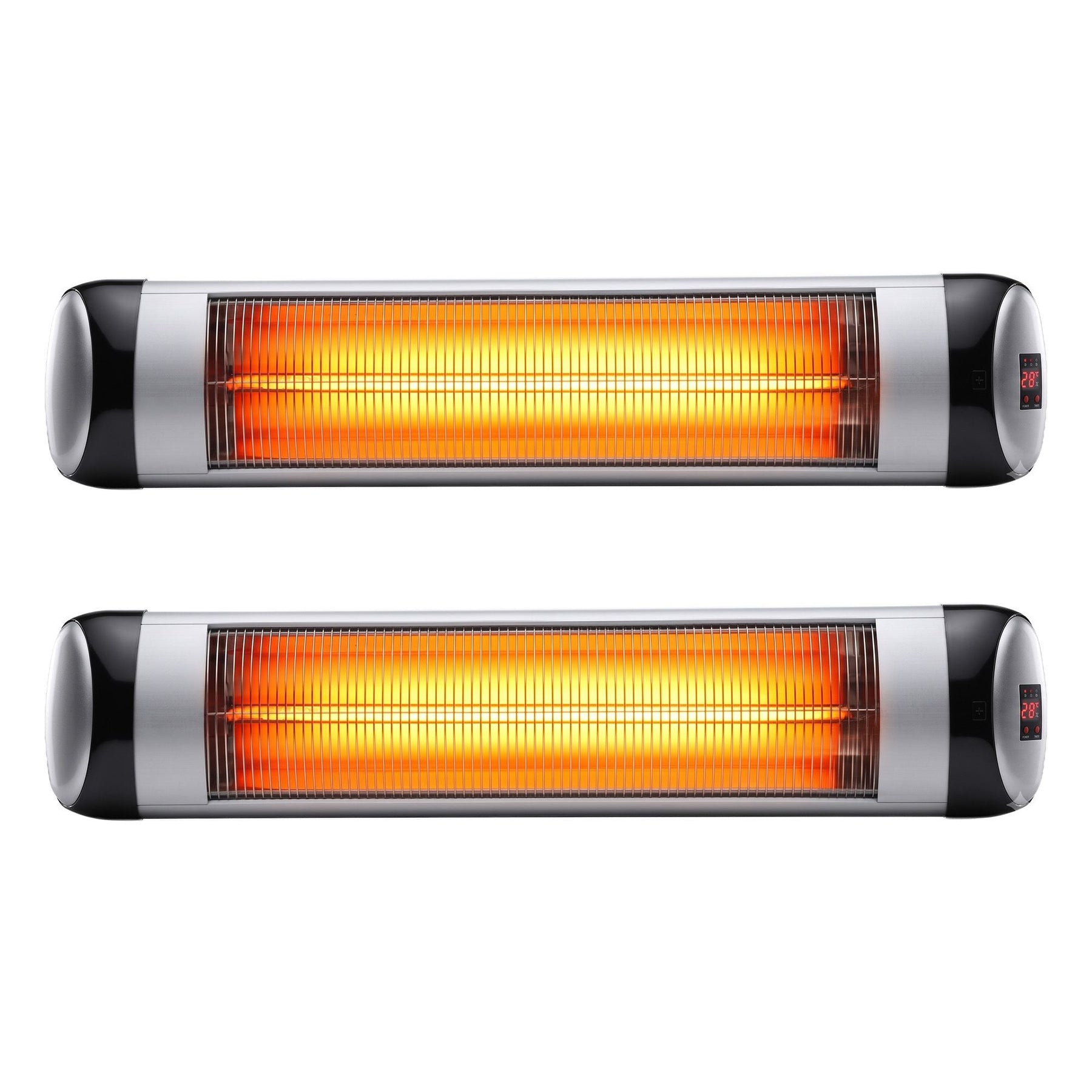 Devanti 2PCS Electric Radiant Strip Heater Indoor Outdoor Patio Remote Control 1500W - SportZone.co.nz