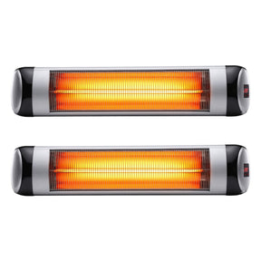 Devanti 2PCS Electric Radiant Strip Heater Outdoor Indoor Patio Infrared Heaters 2000W - SportZone.co.nz