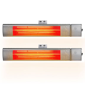 Devanti 2PCS Electric Strip Heater Radiant Infrared Heaters Remote Control 2000W - SportZone.co.nz