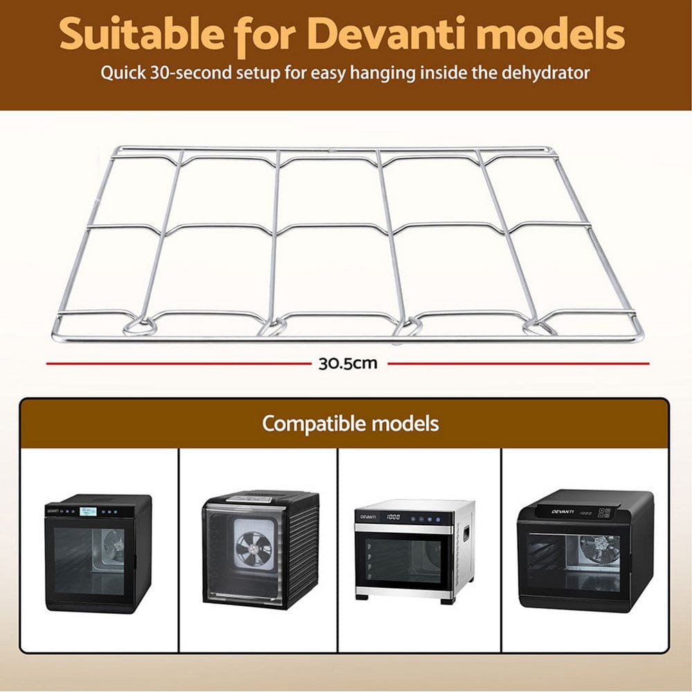 Devanti 304 Stainless Steel Hanging Rack Accessory for Food Dehydrator - SportZone.co.nz