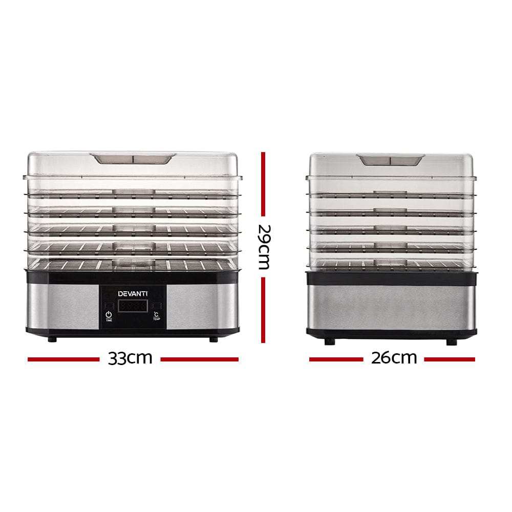 Devanti 5 Trays Food Dehydrator - SportZone.co.nz