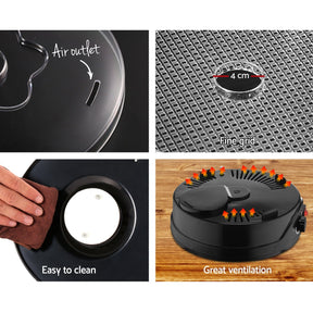 Devanti 5 Trays Food Dehydrator Fruit Dehydrators Pet Beef Jerky Dryer Black - SportZone.co.nz