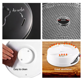 Devanti 5 Trays Food Dehydrator Fruit Dehydrators Pet Beef Jerky Dryer White - SportZone.co.nz