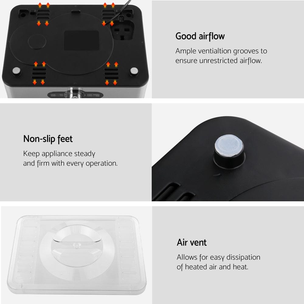 Devanti 5 Trays Food Dehydrator Stainless Steel Tray - SportZone.co.nz