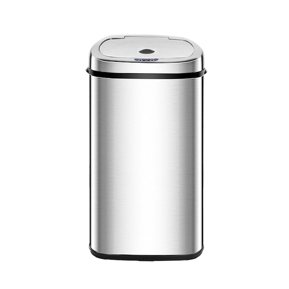 Devanti 50L Motion Sensor Bin Rubbish Automatic Silver - SportZone.co.nz