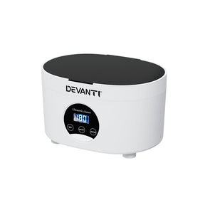 Devanti 600ml Ultrasonic Cleaner Timer Jewellery Glasses Cleaning Machine Degas - SportZone.co.nz