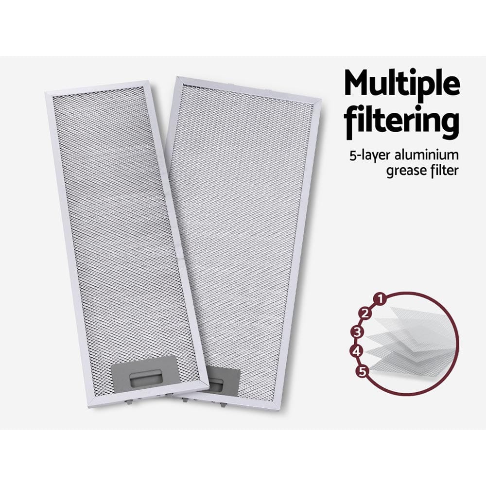 Devanti 600mm Range Hood 60cm Slide out Rangehood Stainless Steel - SportZone.co.nz