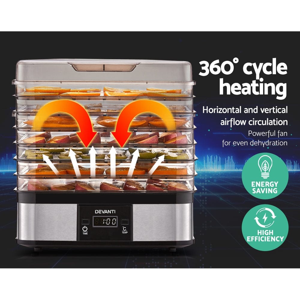 Devanti 7 Trays Food Dehydrator - SportZone.co.nz