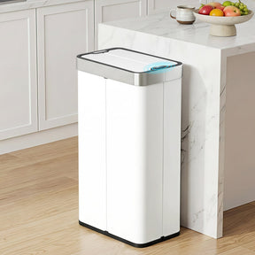 Devanti 70L Automatic Sensor Kitchen Bin – Touchless Smart Rubbish Bin - White - SportZone.co.nz