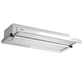 Devanti 900mm Range Hood 90cm Slide out Rangehood Stainless Steel - SportZone.co.nz