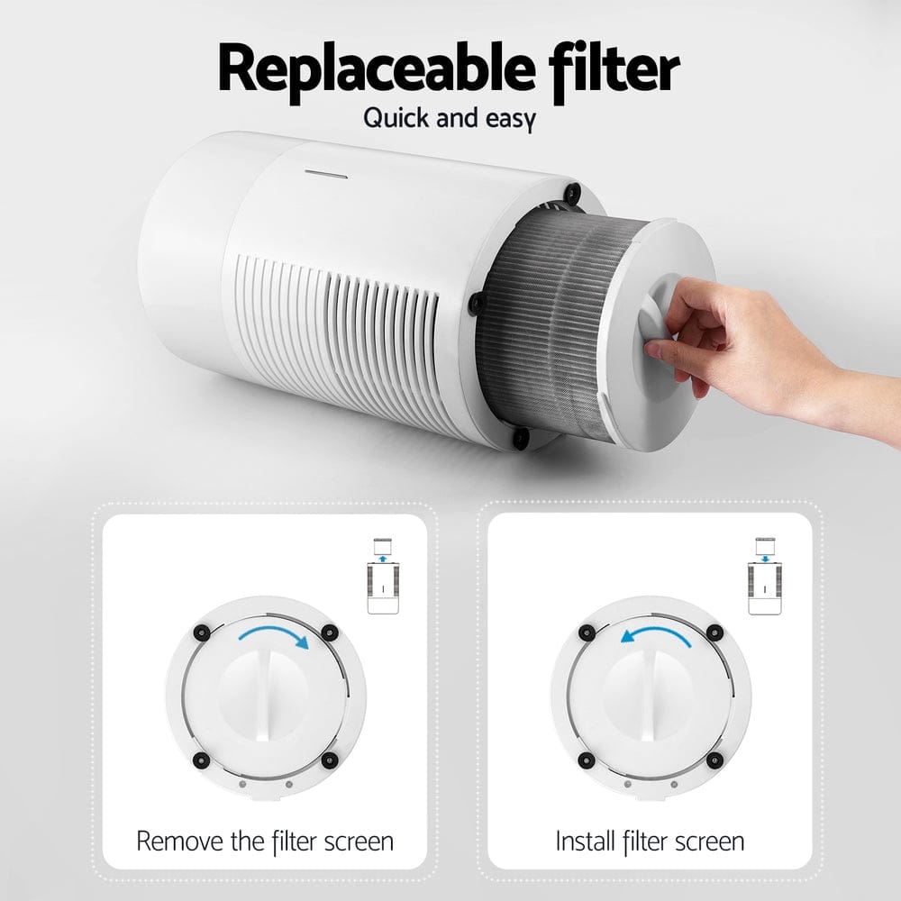 Devanti Air Purifier HEPA Filter Home Purifiers Dust Sensor PM2.5 Remover - SportZone.co.nz